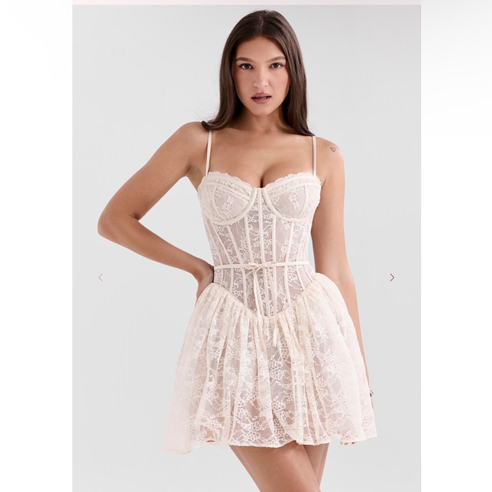House of CB Cream Lace Dress